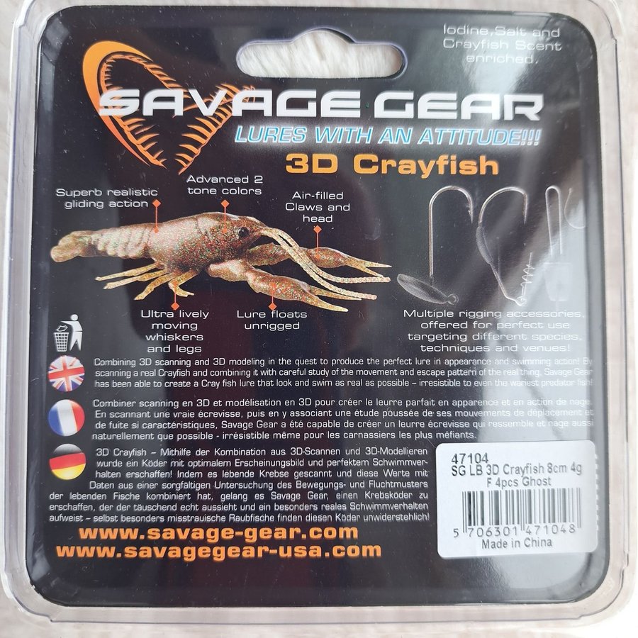 Savage Gear 3D Crayfish 8cm