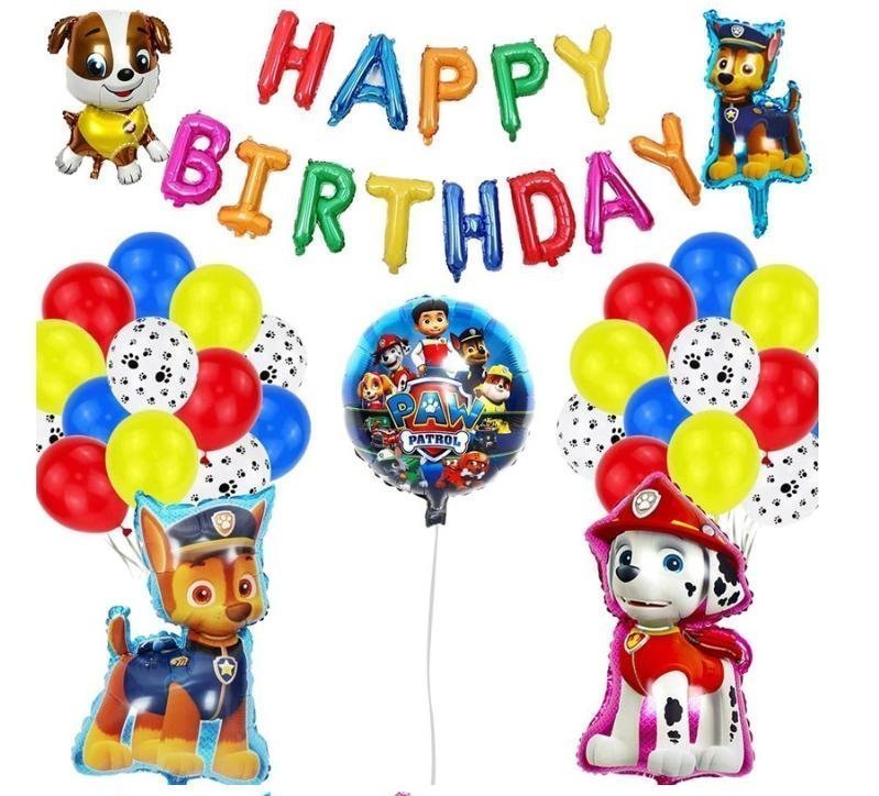 Barnkalas Ballongbåge Paw Patrol - Happy Birthday