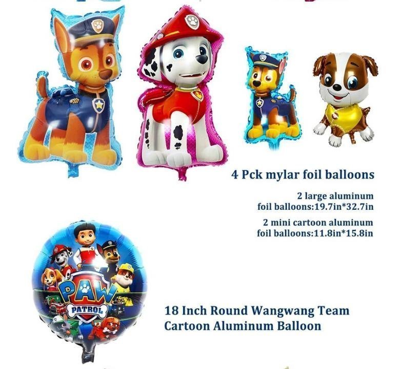 Barnkalas Ballongbåge Paw Patrol - Happy Birthday