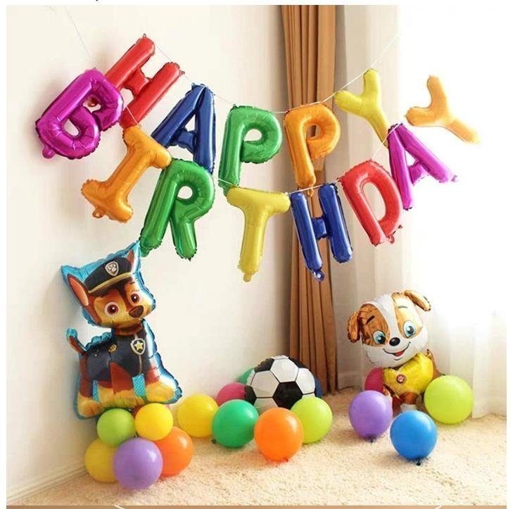 Barnkalas Ballongbåge Paw Patrol - Happy Birthday