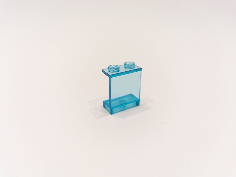 Lego - transparent - ruta - 1x2x2 - part 4864 - ljusblå (trans light blue)