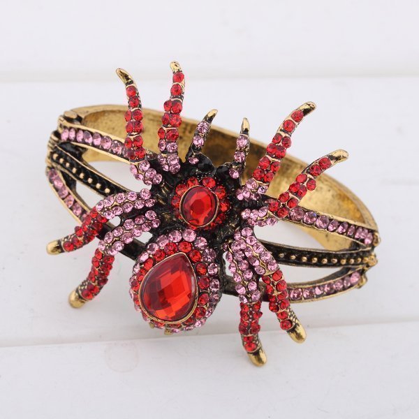 Halloween Armband SPINDEL Swarovski strass bangle maskerad döskalle skelett