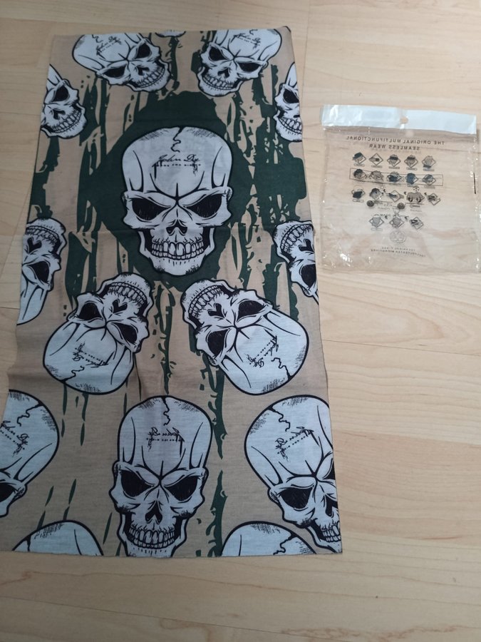 Skull bandanas scarves Green Skull, multi Nyhet