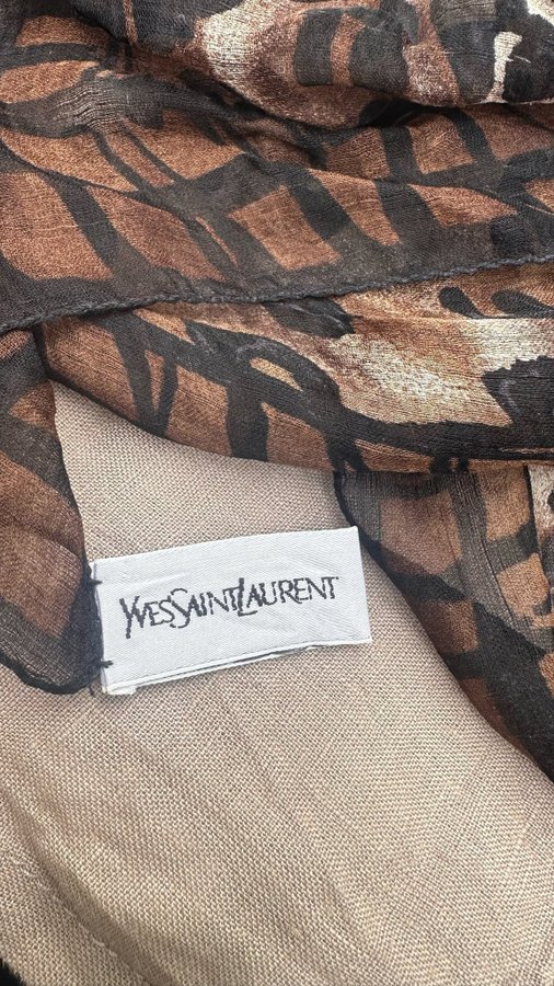 YSL Leopard Silk Scarf