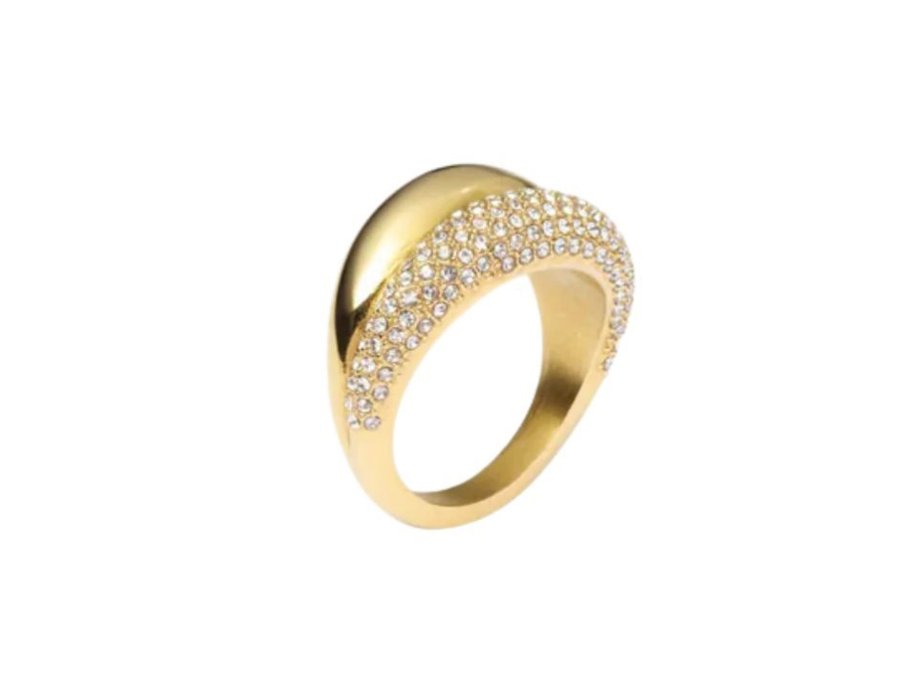 Oanvänd PAVÉ DARING GOLD RING Mockberg