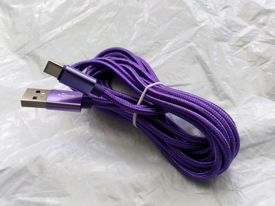 USB A - USB C 3m violett