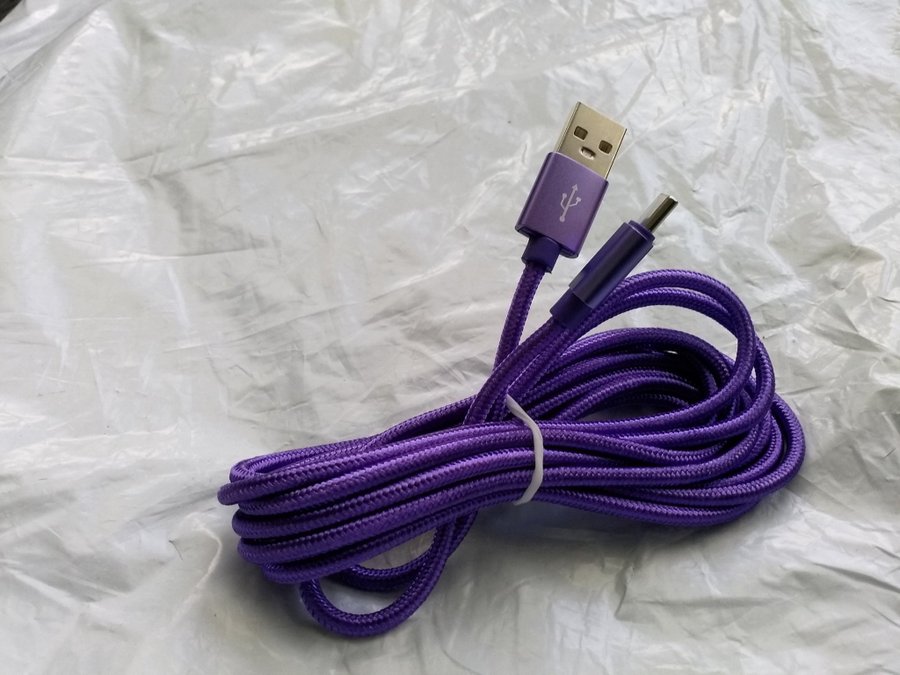 USB A - USB C 3m violett