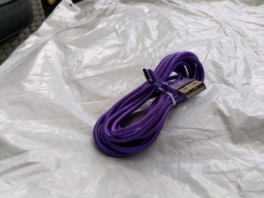 USB A - USB C 3m violett