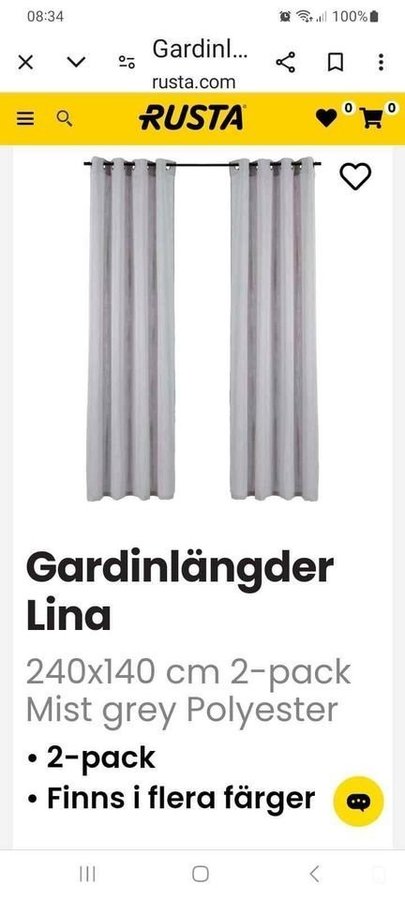 Gardiner från Rusta