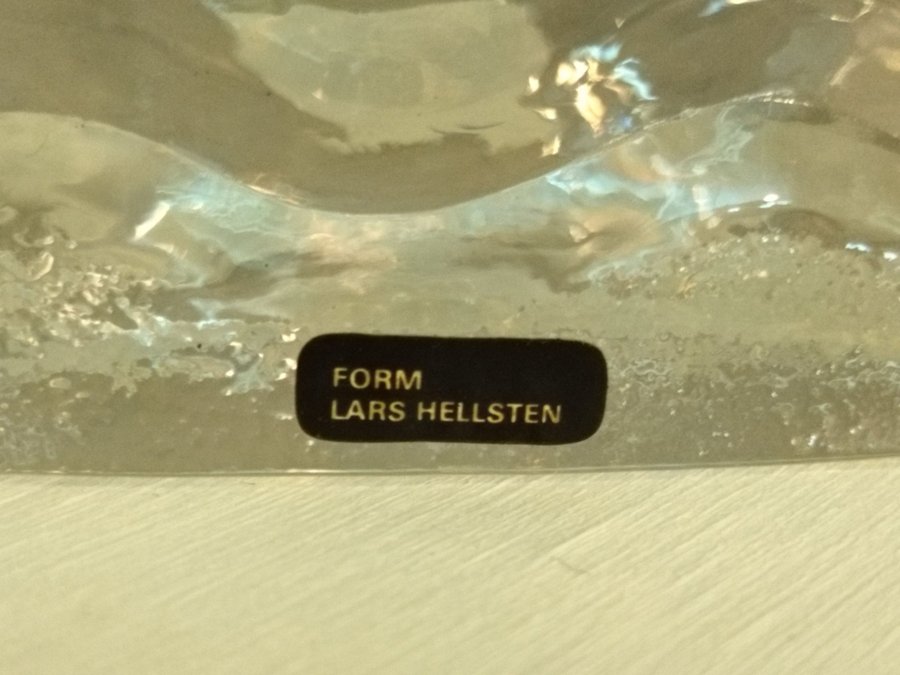 Lars Hellsten** Glasflaska*Skruf*Sweden