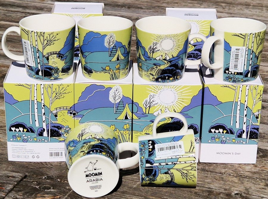 6 st i paket: MOOMIN ARABIA MUGG - MOOMINS DAG Mumin-mugg mumindagen 2024