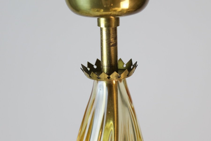 Swedish Grace, Orrefors, design Carl Fagerlund, 40-tal. Mässing glas, RD1126