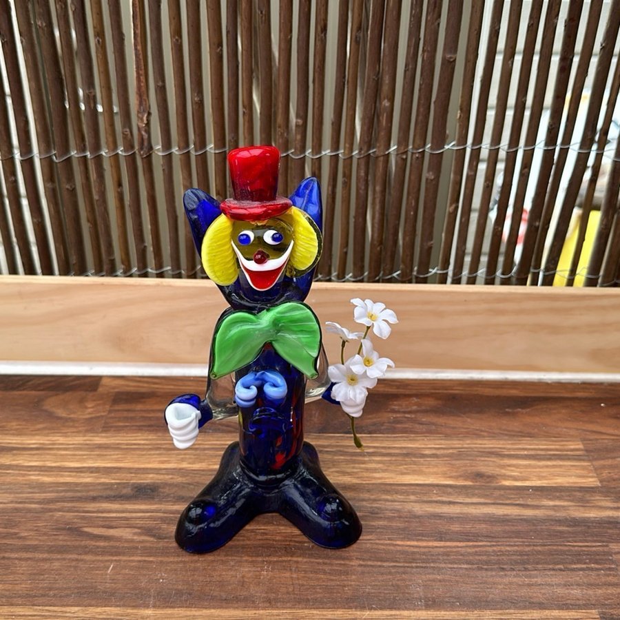 Clown figur, glas.