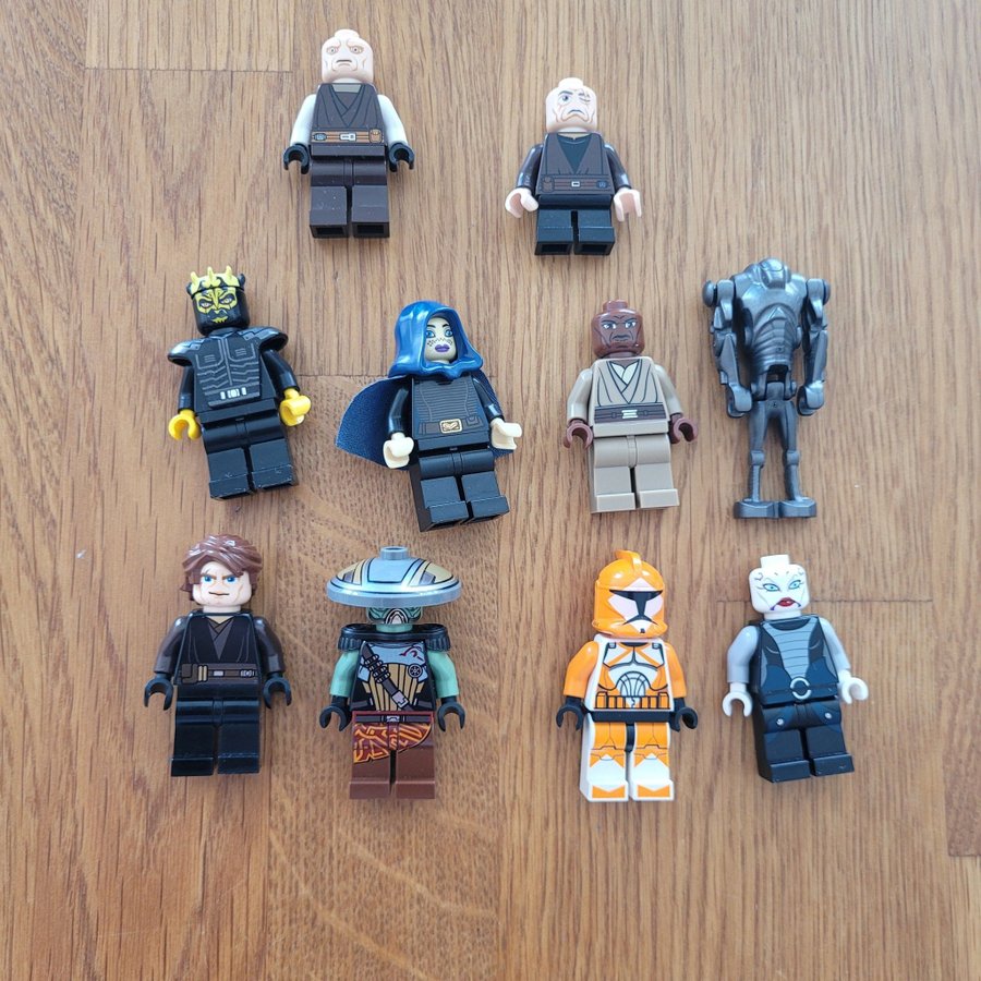 Lego Star wars The clone wars figurer, Anakin Skywalker, Embo, Mace Windu bla