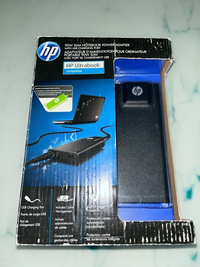 HP Ultrabook 65W Slim Laptop Power Adapter