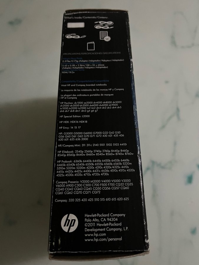 HP Ultrabook 65W Slim Laptop Power Adapter