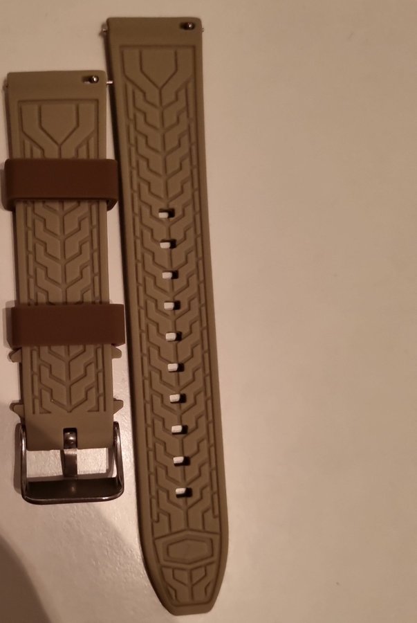 Gummi klockarmband, 20mm, brunt/beigh grå Blancpain X Swatch