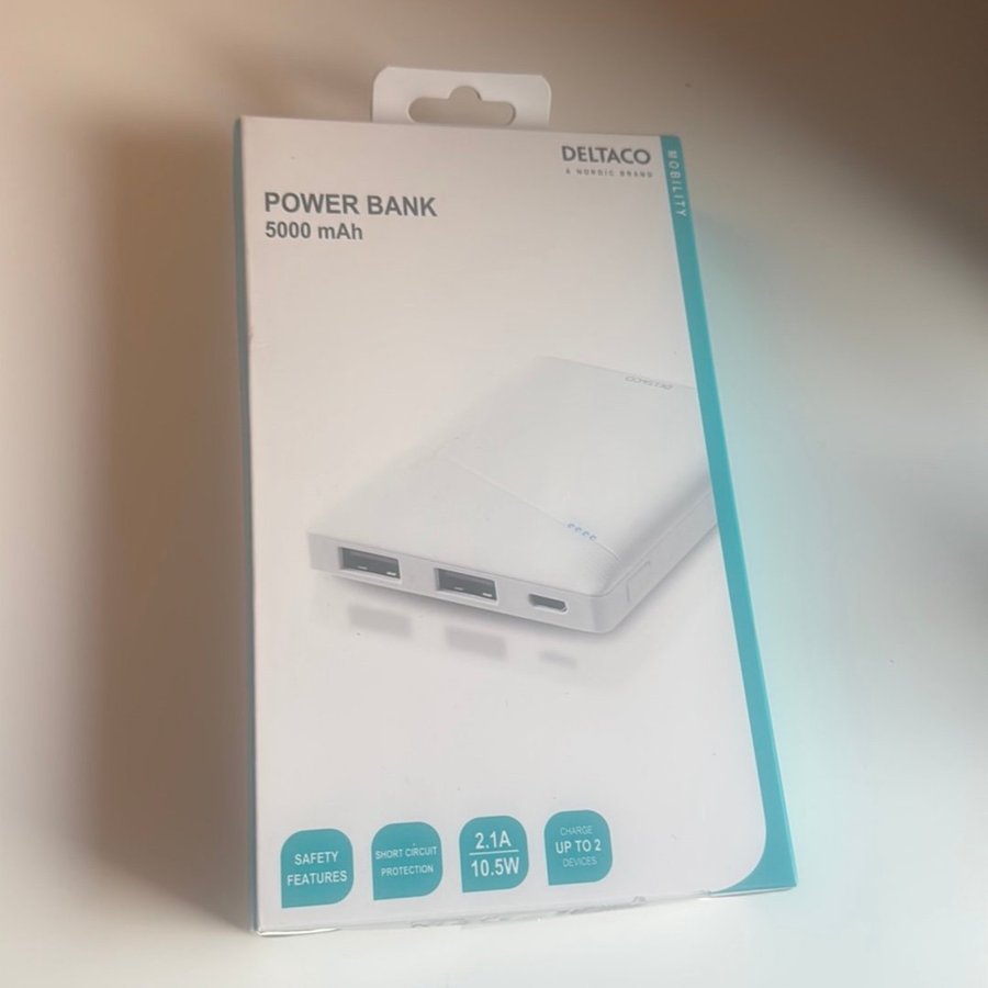 Deltaco Power Bank 5000 mAh