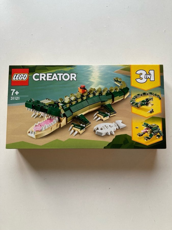 LEGO Creator 3-i-1 Alligator 31121 OÖPPNAD/HELT NY