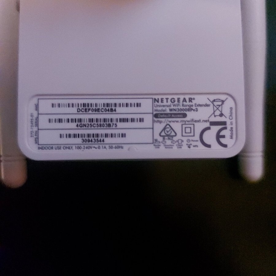 NETGEAR WN3000RP V3 Wifi-förstärkare