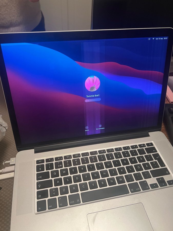 MacBook Pro 15 mid 2014 i7 intel iris pro datorn är defekt