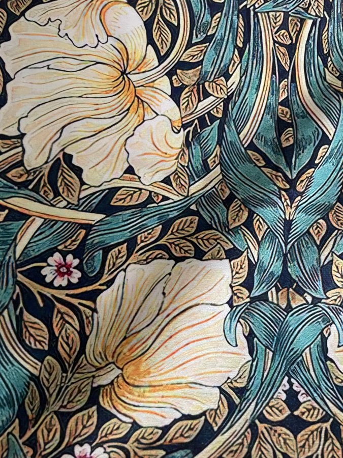 Kuddfodral William Morris print sammet