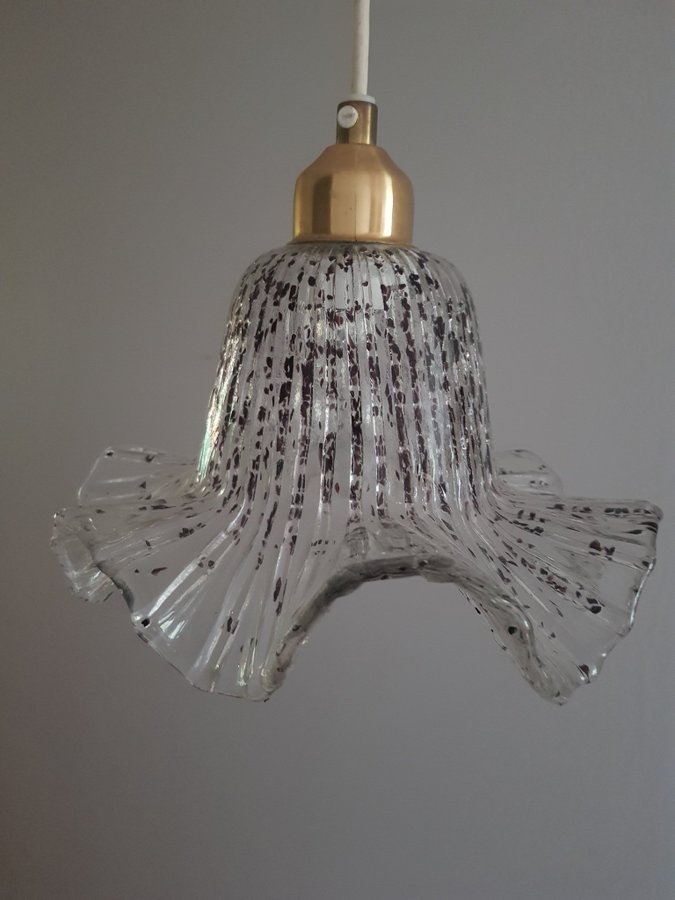 Volanglampa glas och mässing lampa design retro vintage