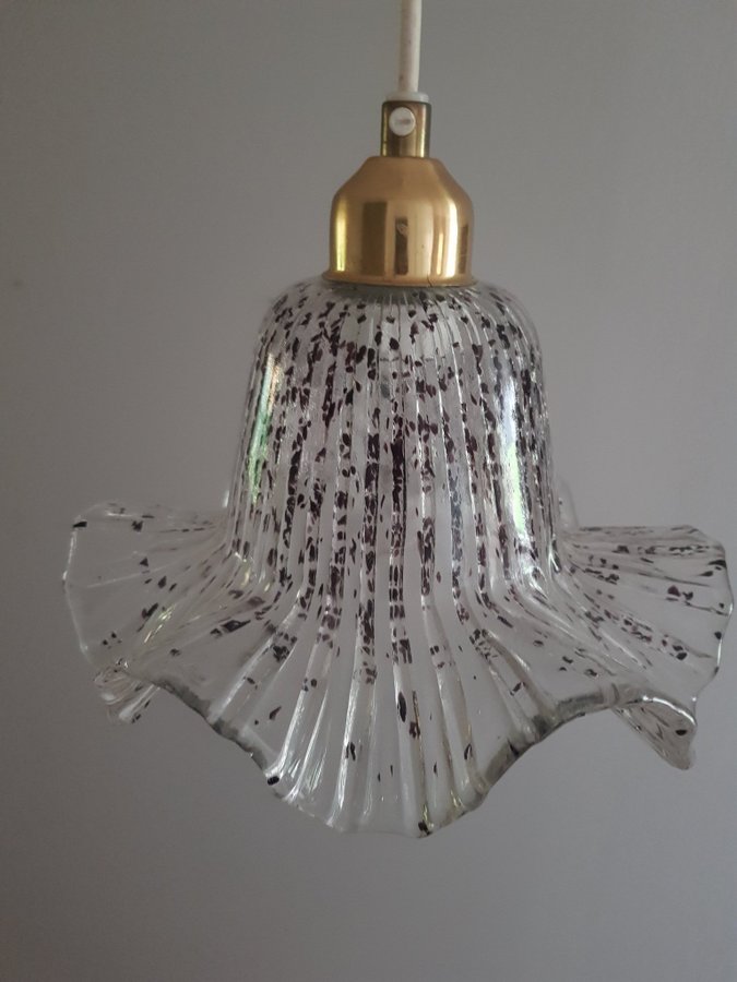 Volanglampa glas och mässing lampa design retro vintage