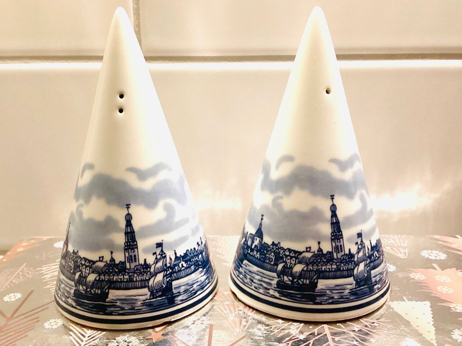 Vintage salt och peppar shaker från Schoonhoven Nederländerna