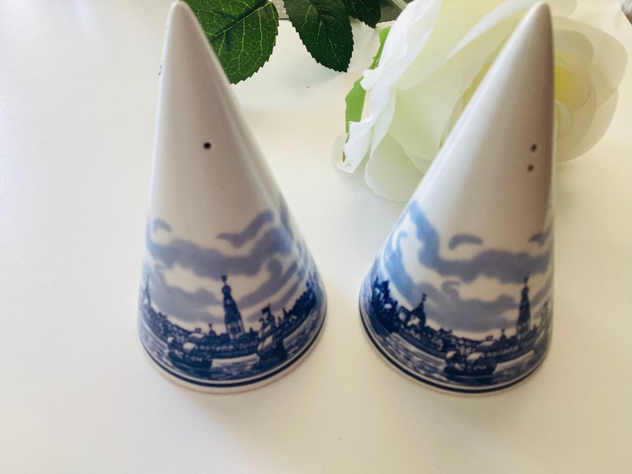 Vintage salt och peppar shaker från Schoonhoven Nederländerna