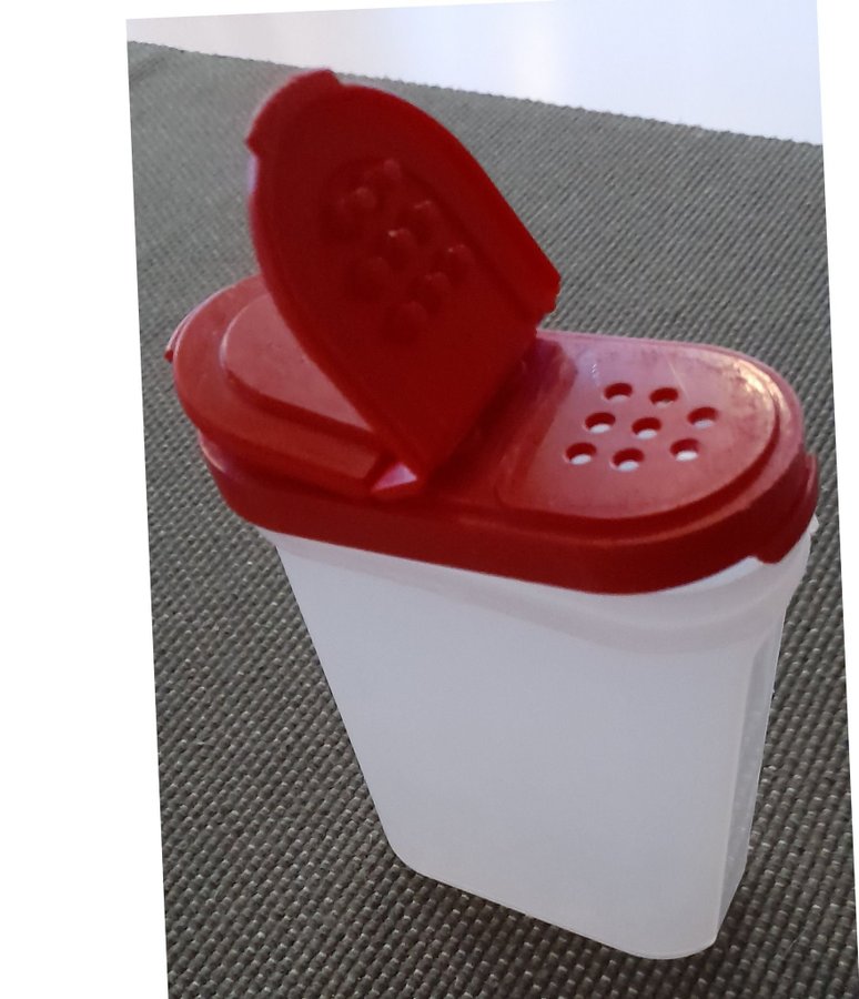 Kryddburk Tupperware med rött lock