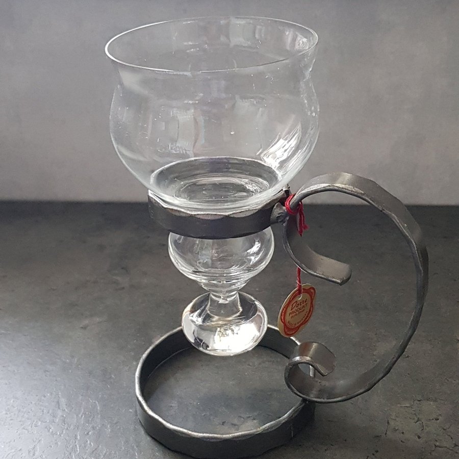 Ljuslykta smide/glasDorre produkt Borlänge H18 CM9 CM Ø