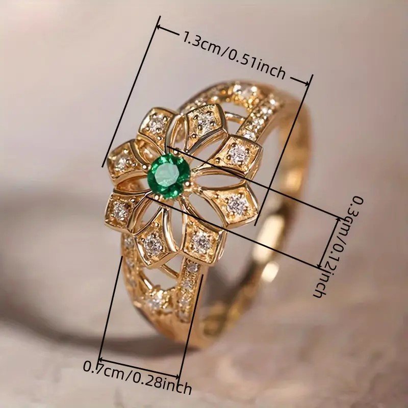 Flower Ring For Women Wedding Daily Casual Wear Matching Jewelry