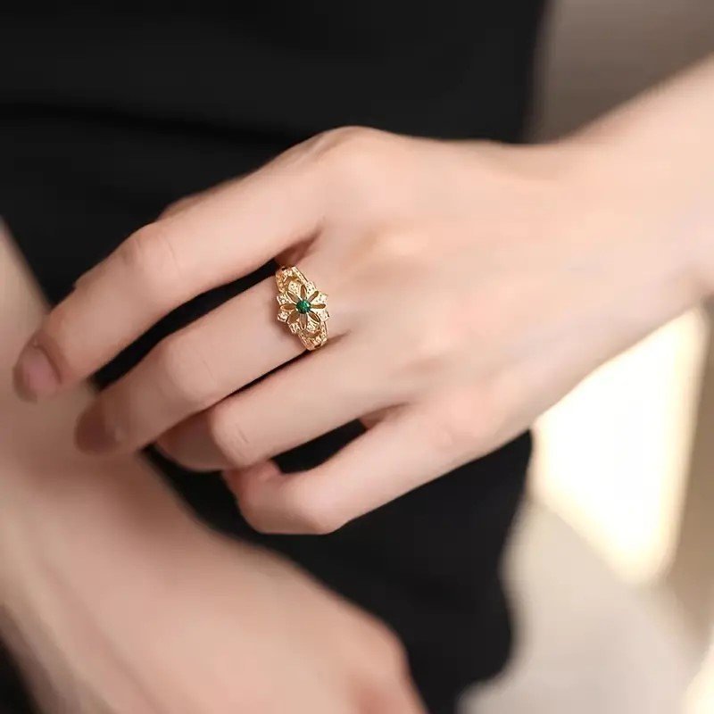 Flower Ring For Women Wedding Daily Casual Wear Matching Jewelry