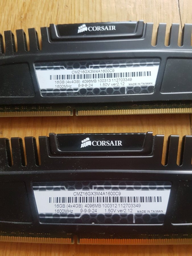 Corsair Vengeance 16GB (4x4GB) 1600MHz DDR3