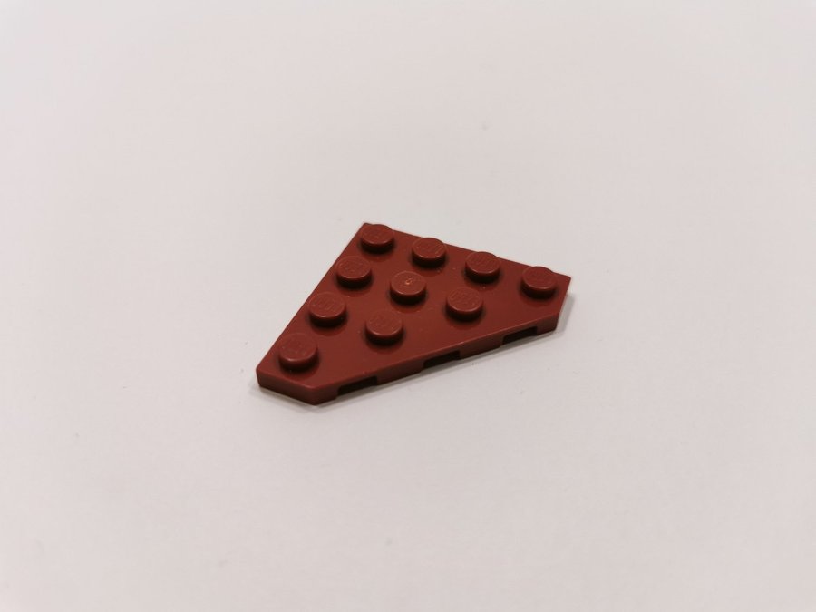 Lego - vinge - plate - hörn - 4x4 - part 30503 - vinröd (dark red)