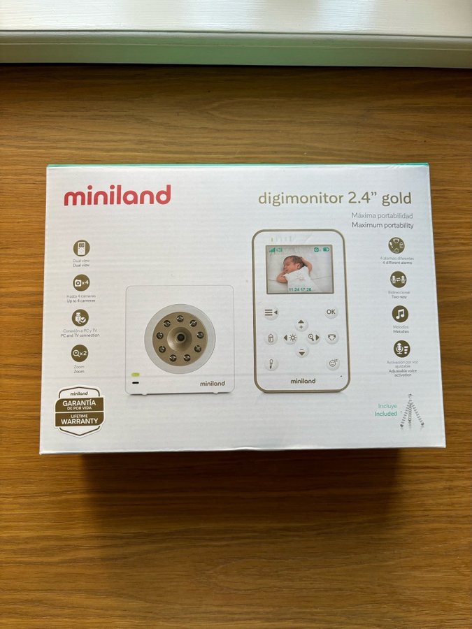 Miniland Digimonitor 2.4" Gold - oanvänd!