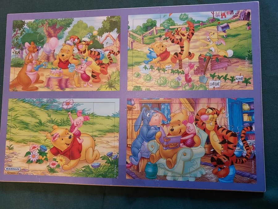 FINNS DETTA KVAR? Pussel 4 Puzzle Nalle Puh KÄRNAN !