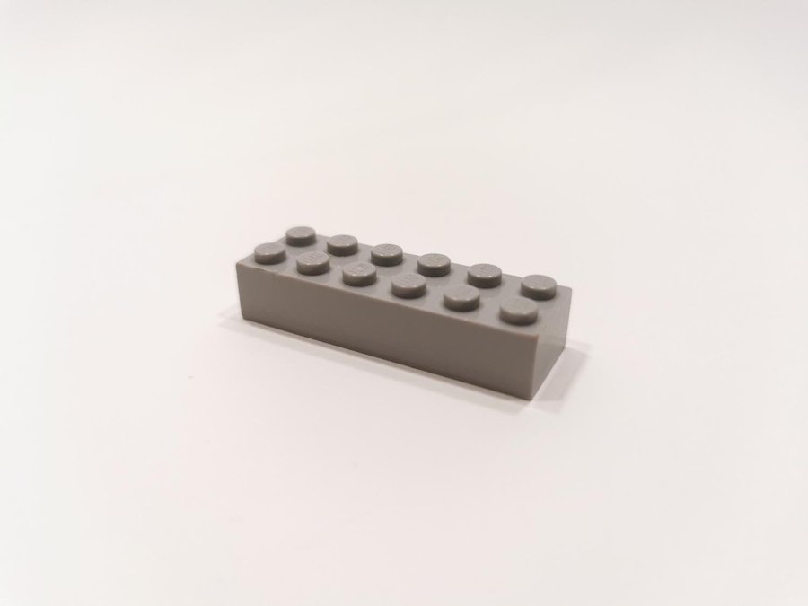 Lego - brick - bas - hög - 2x6 - part 2456 - ljusgrå (bluish)