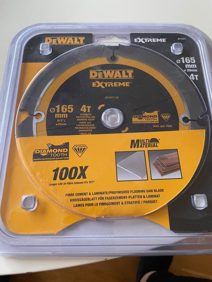 Dewalt Extreme Sågklinga för fibercement och laminate 165mm