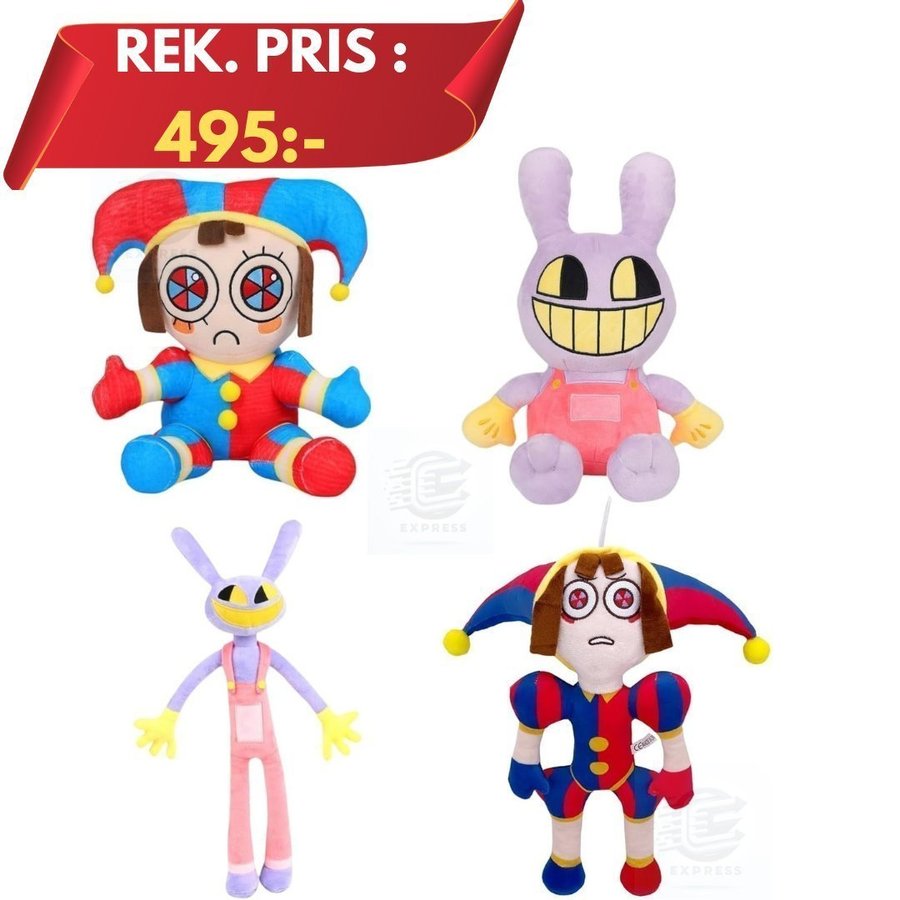 NY 4st gosedjur, plushies •The Amazing Digital Circus•Nypris 500kr•Present tips!