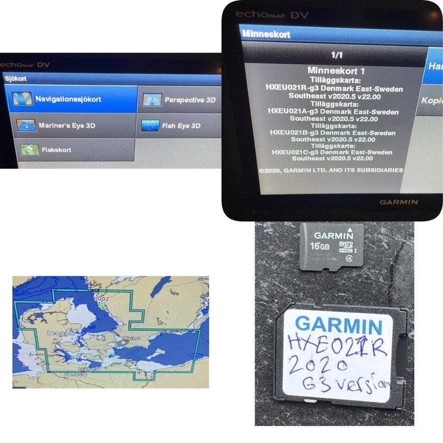 Garmin BlueChart g3 HXEU021R - Denmark East-Sweden Southeast mSD/SD 2020 Versio