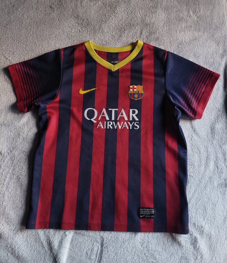 FC Shirt 2013-14 BARCELONA HOME SHIRT NIKE jersey Size large striped L