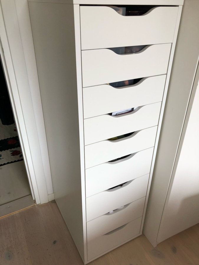 IKEA Alex hurts med 9 lådor vit 36x116 cm