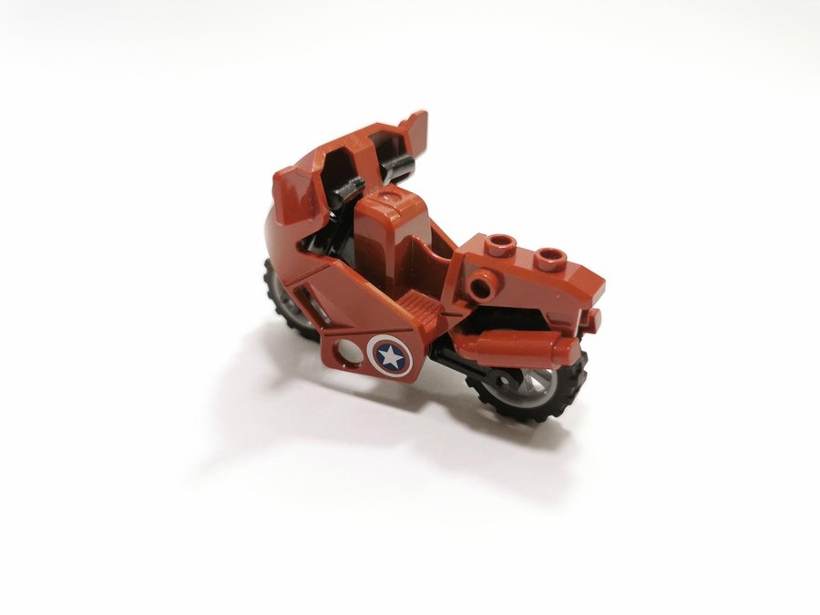 Lego - fordon - motorcykel - vinröd