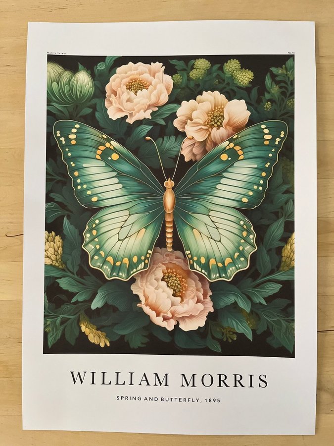 Poster A3 William Morris ”Spring  Butterfly”