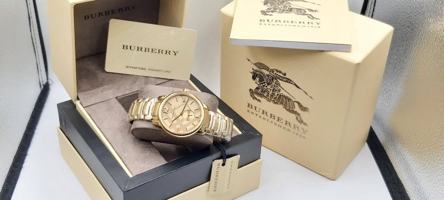 Burberry herenhorloge Goud