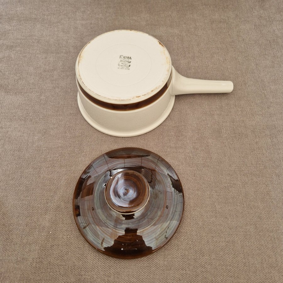 Karott med lock, "Forma", Rörstrand, 1960/70-tal, diameter 17,5 cm