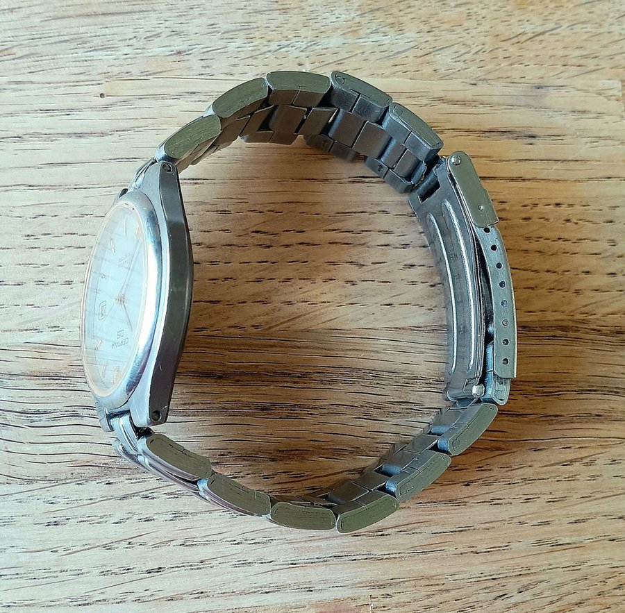 Certina Titanium Quartz 1990-Tal Titanboett 34mm Ø Nytt Batteri NR: EOL 113 11M