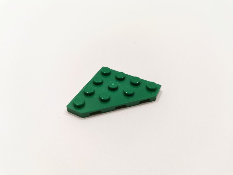 Lego - vinge - plate - hörn - 4x4 - part 30503 - grön